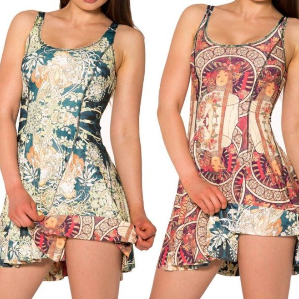 Black milk alphonse mucha inside out dress